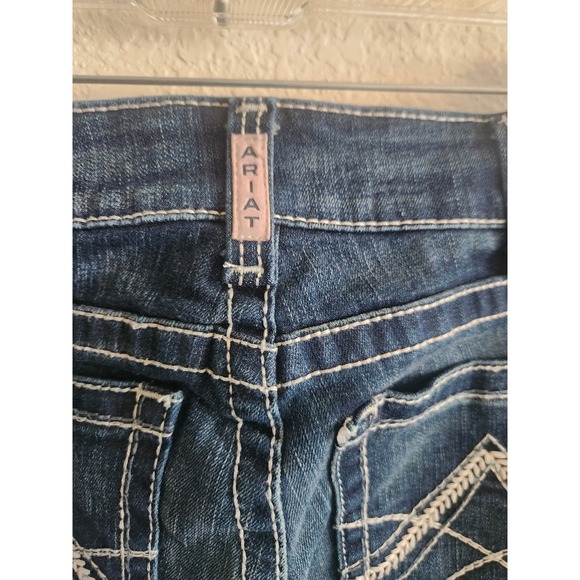 Ariat R.E.A.L Denim Dark Wash Straight Leg Boot Cut Jeans 28s - Picture 4 of 7